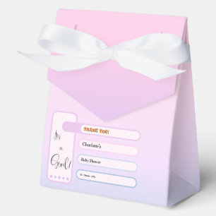 It's A Girl! Purple Gradient Cute Baby Shower Favour Box