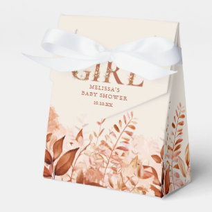 Its A Girl Rustic Floral Fall Baby Shower Favour Box
