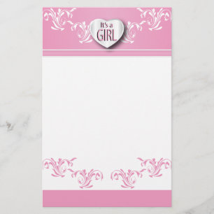 It's a Girl Scrapbooking Stationery