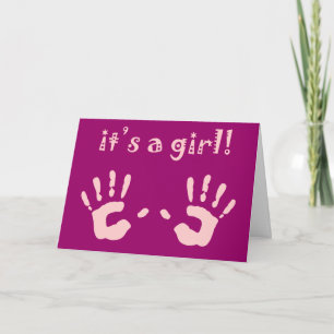 it's a girl! (see inside) announcement