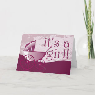 it's a girl! (see inside) announcement