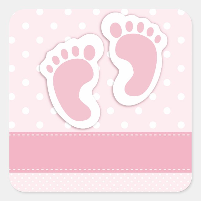 It's a girl! square sticker (Front)