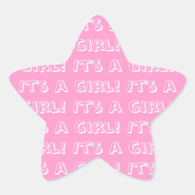 It's A Girl! Sticker (Front)