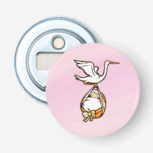It's a Girl the Stork is Bringing Baby Bottle Opener