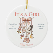 Its a Girl Ultrasound Pregnancy Announcement Baby