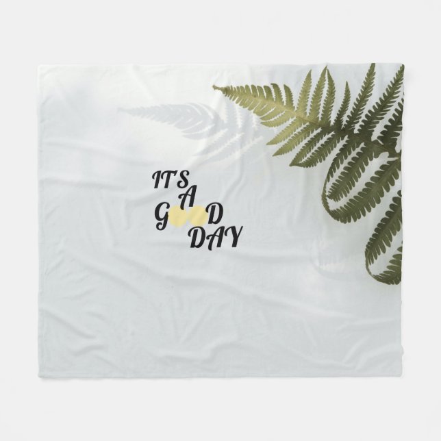 It's a good day  fleece blanket (Front (Horizontal))