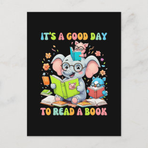 It's A Good Day To Read A Book Lover Teacher Kids Postcard
