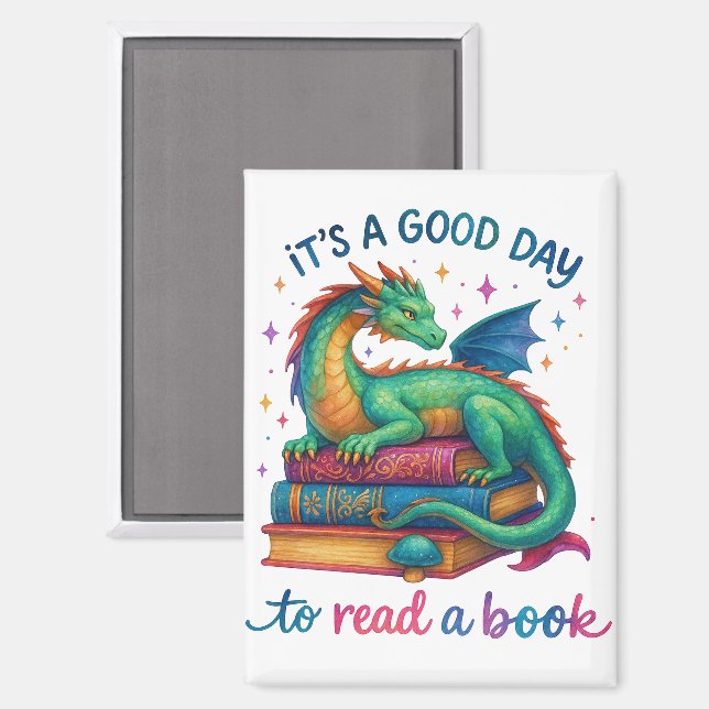 It's A Good Day To Read A Book  Magnet (Front/Back)