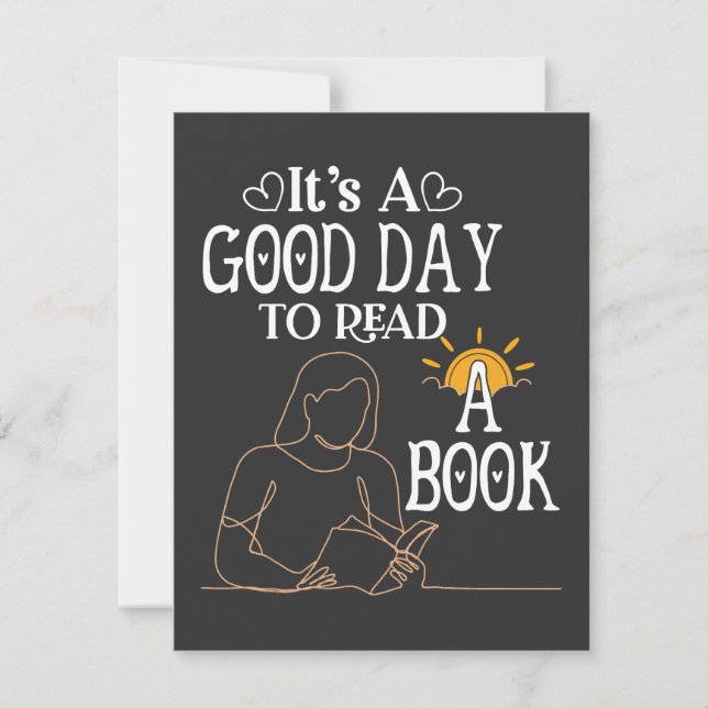 Its A Good Day To Read Shirt, Bookish Shirt, Book Card (Front)
