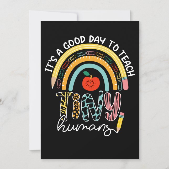 It's A Good Day To Teach Tiny Humans, No 2/2 Thank You Card (Front)