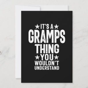 It's a Gramps Thing Grandfather Gift Thank You Card