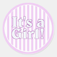 It's a Gril Pink Stripe Announcement