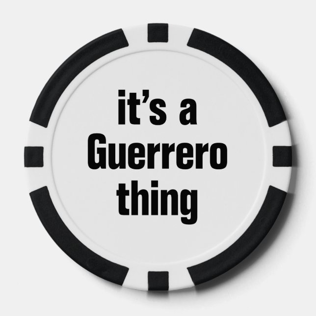 its a guerrero thing poker chips (Front)