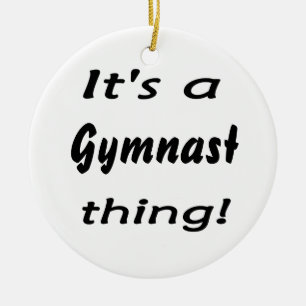 It's a gymnast thing! ceramic tree decoration