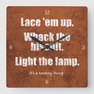 It's A Hockey Thing Square Wall Clock