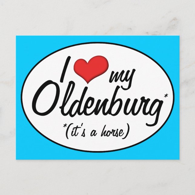 It's a Horse! I Love My Oldenburg Postcard (Front)