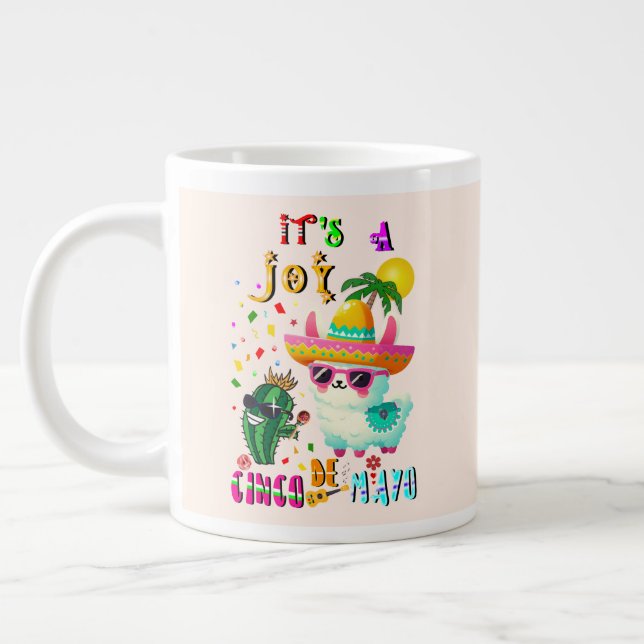 It's A Joy Cinco De Mayo Large Coffee Mug (Left)