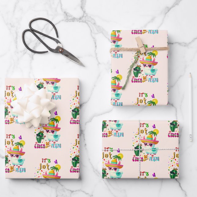 It's A Joy Cinco De Mayo Wrapping Paper Sheet (Front)