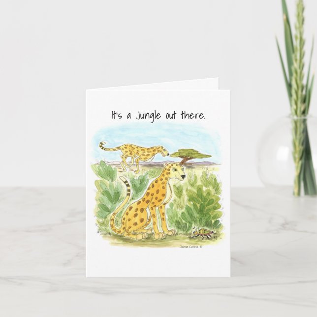 It's a Jungle Cheetah Note Card (Front)