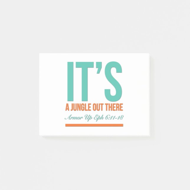 It's a jungle out there post-it notes (Front)