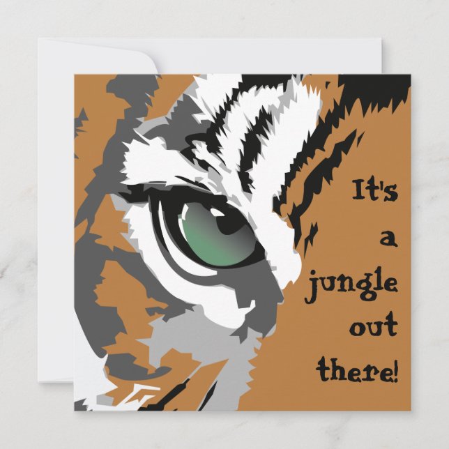 It's a Jungle Tiger Invitations (Front)