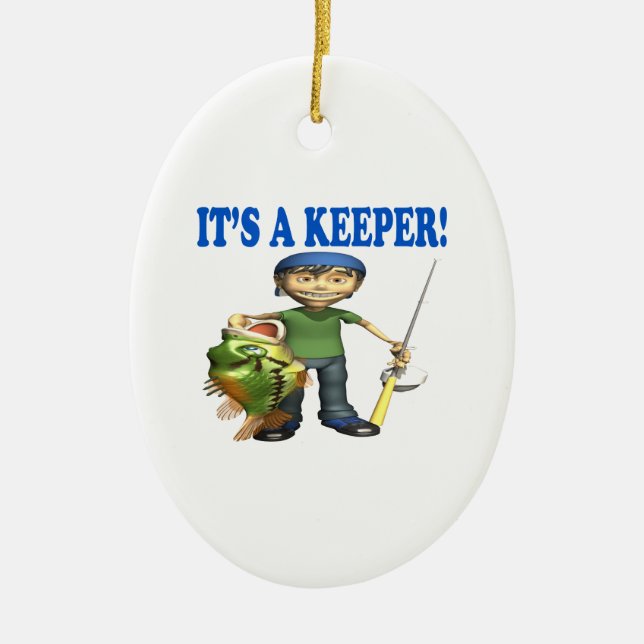 Its A Keeper Ceramic Tree Decoration (Front)