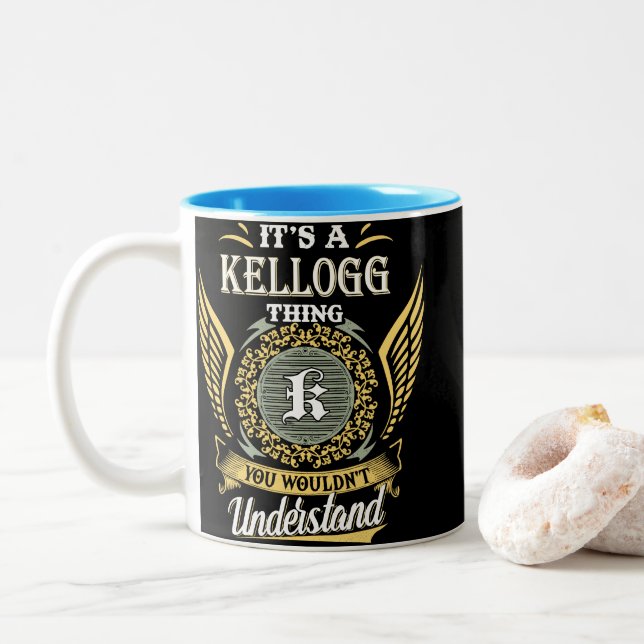  It's A Kellogg Thing You Couldn't Understand Two-Tone Coffee Mug (With Donut)