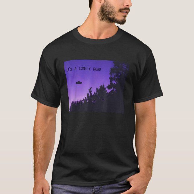 Its a Lonely Road Tshirt Aesthetic Vaporwave Anime (Front)