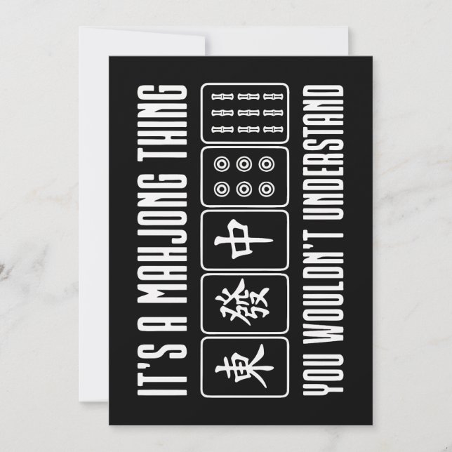 It's a Mahjong thing you wouldn't understand Invitation (Front)