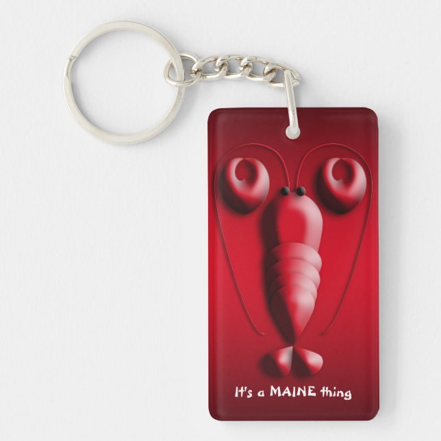 It's a Maine Thing Adorable Red Lobster Key Ring (Front)