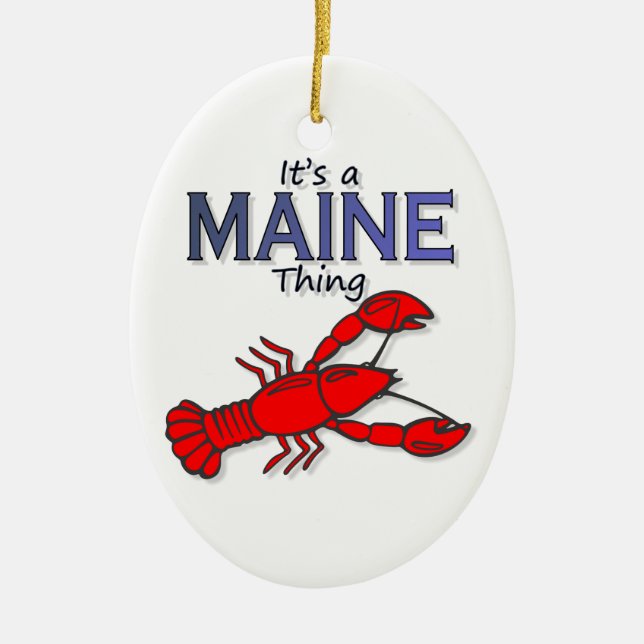It's a Maine Thing - Lobster Ceramic Tree Decoration (Front)
