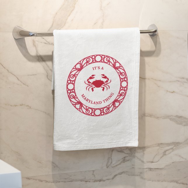 It's a Maryland Thing – Chesapeake Bay Crabs  Bath Towel (Creator Uploaded)