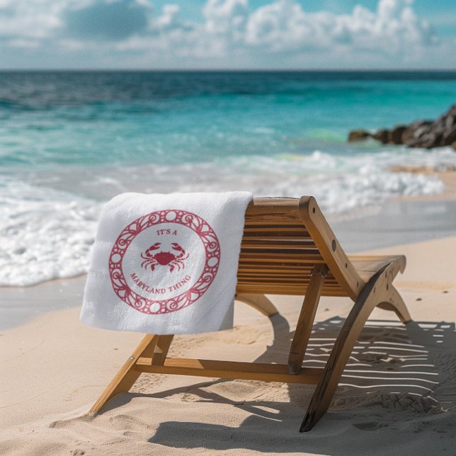 IT'S A MARYLAND THING (CRABS) BEACH TOWEL (Creator Uploaded)