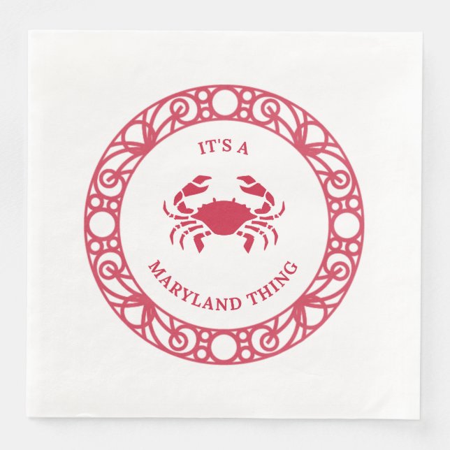 IT'S A MARYLAND THING (CRABS) NAPKIN (Front)