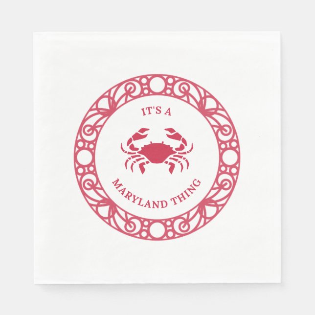 IT'S A MARYLAND THING (CRABS) NAPKIN (Front)