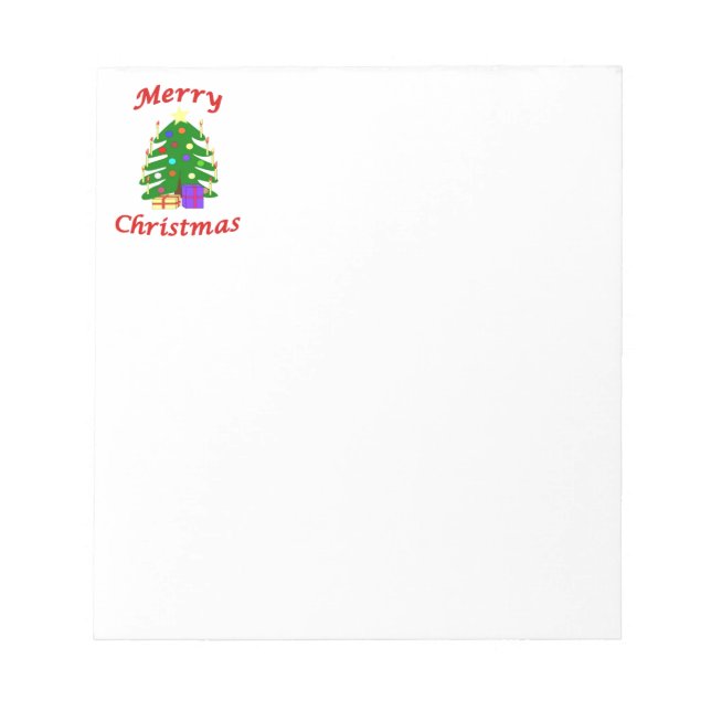 It's a Merry Christmas tree! Notepad (Front)
