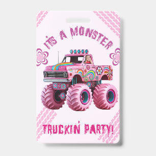 It's a Monster Truckin' Party Custom Photo  ID Badge