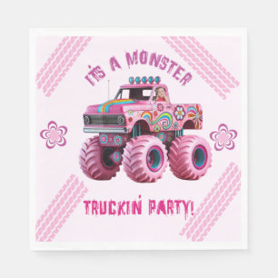It's a Monster Truckin' Party Custom Photo Napkin