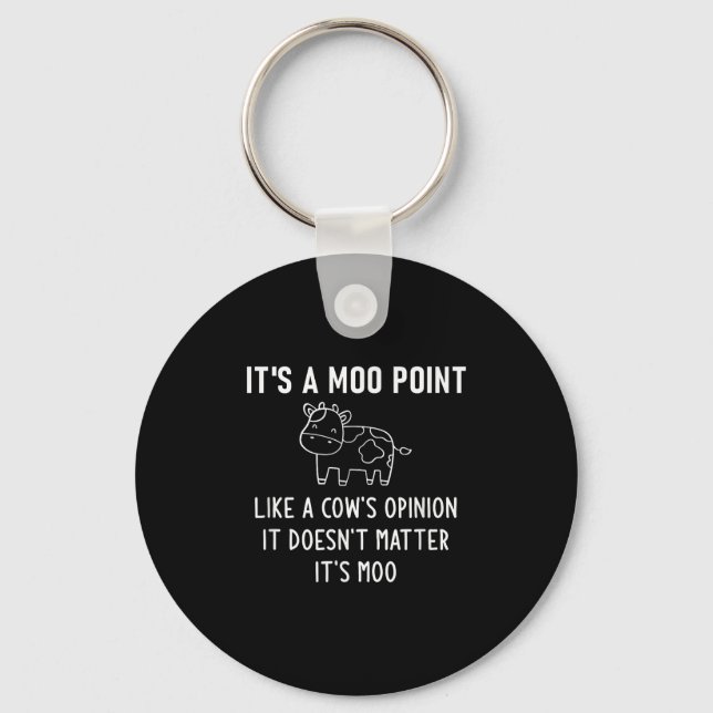 It's A Moo Int, Like A Cow's Onion, Funny, Jokes  Key Ring (Front)