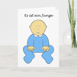 It's a New Baby Boy in German Card
