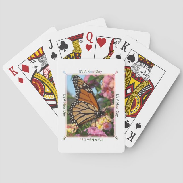 It's A New Day (Monarch Butterfly) Playing Cards (Back)