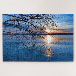 It's A New Day Over the River, Sunrise Photograph Jigsaw Puzzle