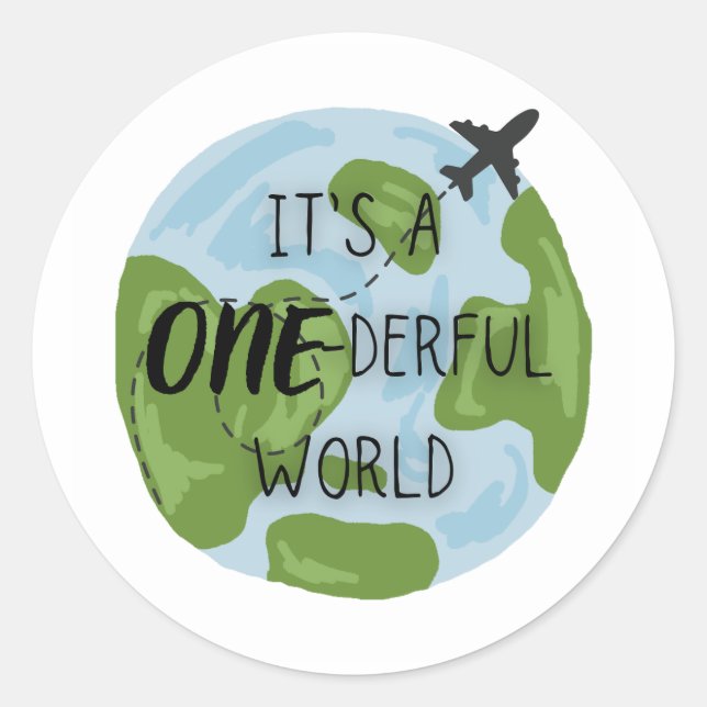 It's A One-derful World Sticker (Front)