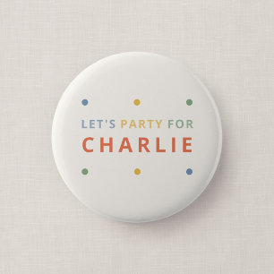 It's a Party Colour Pop Party Guest Button Badge