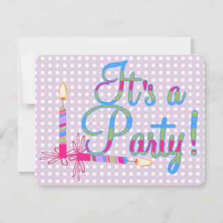 It's A Party in Purple Invitation