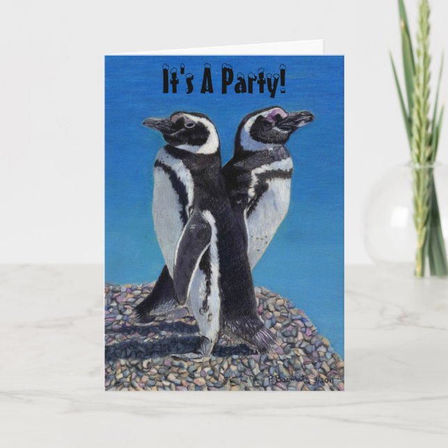 It's A Party! Penguin Invitation (Front)