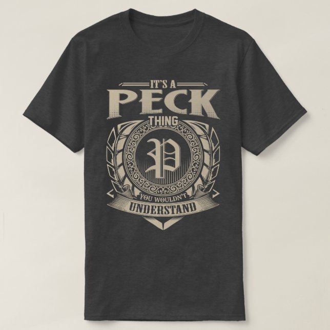 Its A PECK Thing You Wouldnt Understand Name Vinta T-Shirt (Design Front)