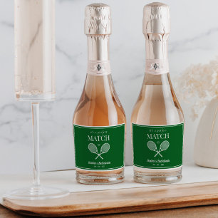 It's A Perfect Match Tennis Bachelorette Sparkling Wine Label