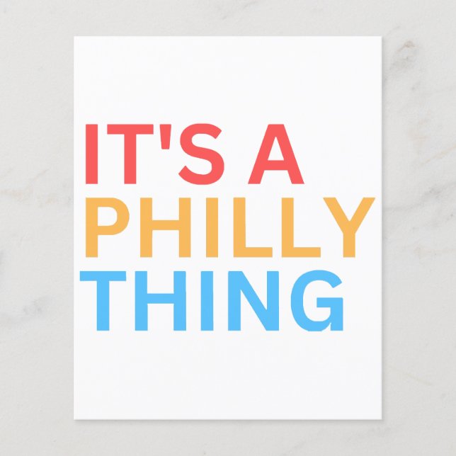 IT'S A PHILLY THING (Front)