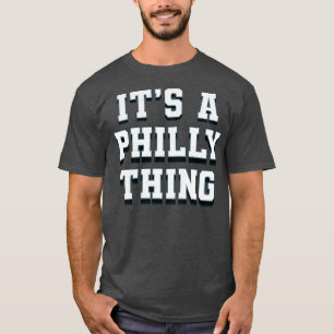 Its A Philly Vintage Faded Text T-Shirt